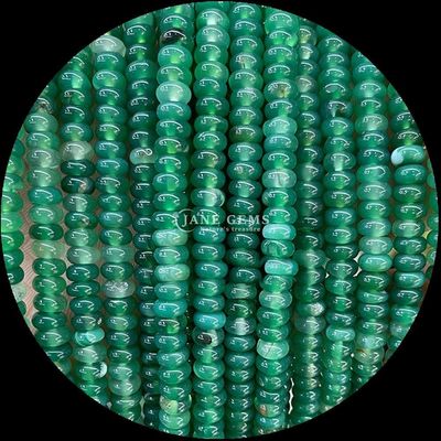 Lucky Jade Lava Stone Gem Bead Natural Crystal Abacus Shape Stone Loose Bead Strands cho vòng đeo tay