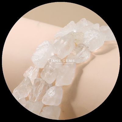 Rose Quartz Amethyst Gem Bead Natural Crystal Raw Rough Stone Loose Bead Strands cho vòng đeo tay