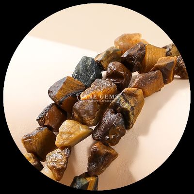 Rose Quartz Amethyst Gem Bead Natural Crystal Raw Rough Stone Loose Bead Strands cho vòng đeo tay