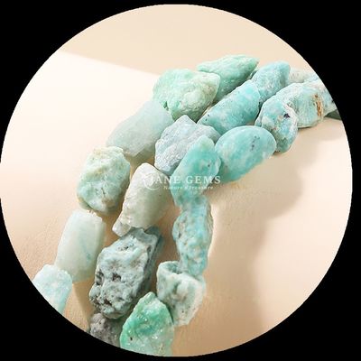 Fluorite Amazonite Gem Bead Natural Crystal Raw Rough Stone Loose Bead Strands cho vòng đeo tay