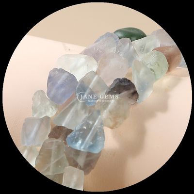 Fluorite Amazonite Gem Bead Natural Crystal Raw Rough Stone Loose Bead Strands cho vòng đeo tay