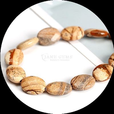 Hình hình hình bầu dục có mặt hạt đá quý tinh thể tự nhiên Howlite Bông tuyết Obsidian Stone Loose Bead Strands For Bracelets