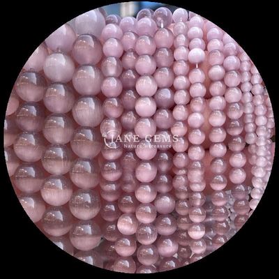 Vàng màu xanh Olive màu đá quý hạt hình tròn mắt mèo lỏng hạt dây cho đồ trang sức thủ công