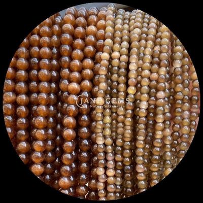 Màu đỏ xanh tím màu sắc hạt hình tròn mắt mèo dây hạt lỏng cho năng lượng chữa bệnh và tặng quà