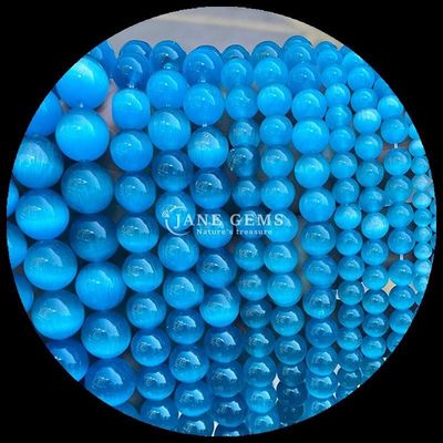 Màu đỏ xanh tím màu sắc hạt hình tròn mắt mèo dây hạt lỏng cho năng lượng chữa bệnh và tặng quà