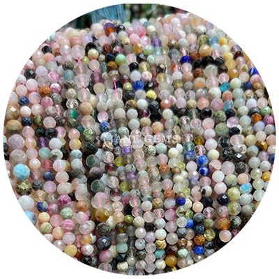 Hỗ trợ OEM ODM Phân diện Đá quý tự nhiên Genuine Healing Crystal Loose Beads Strand Jewelry For DIY Designer