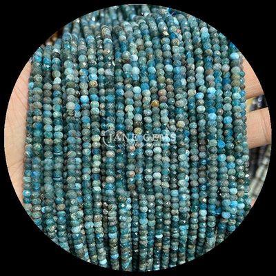 Lapis Lazuli Apatite Natural Gemstone Bead Shaped Abacus Loose Bead Strands cho năng lượng chữa bệnh và tự làm đồ trang sức