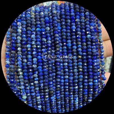 Lapis Lazuli Apatite Natural Gemstone Bead Shaped Abacus Loose Bead Strands cho năng lượng chữa bệnh và tự làm đồ trang sức