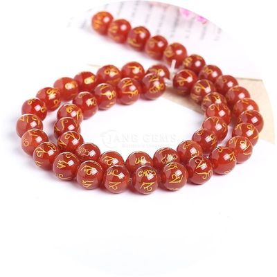Sáu ký tự Mantra Agate lỏng lỏng hạt đá chữa bệnh tâm linh cho đồ vật tự làm