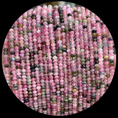 Tourmaline Garnet Đá quý tự nhiên hạt đúc hình dạng Abacus Loose Bead Strands cho năng lượng chữa bệnh và trang sức DIY Ma