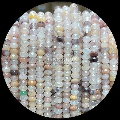 Fluorite Carnelian Đá quý tự nhiên hạt đốm hình dạng Abacus lỏng lẻo hạt đốm cho năng lượng chữa bệnh và đồ trang sức DIY