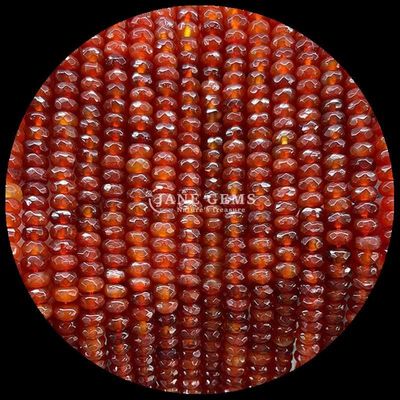 Fluorite Carnelian Đá quý tự nhiên hạt đốm hình dạng Abacus lỏng lẻo hạt đốm cho năng lượng chữa bệnh và đồ trang sức DIY