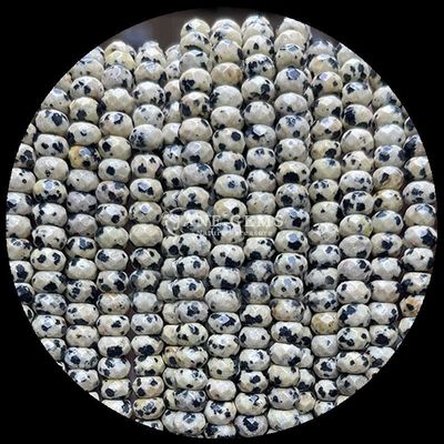 Indian Agate Green Dot Natural Gemstone Bead Strands Natural Gemstone Faceted Abacus Beads cho quà tặng tùy chỉnh