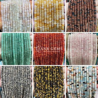 Labradorite Peridot Natural Gemstone Bead Strands Natural Gemstone Faceted Abacus Beads cho quà tặng tùy chỉnh