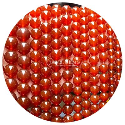 Genuine Real Agate Loose Beads Red Agate Bead Strand For Keychain/Jewelry/Crafts Making Gift (Màu hoa hồng màu đỏ)