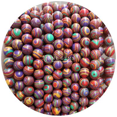 Malachite Beads Phản ứng Malachite Stone Beads Tròn Loose Stone Beads Cho đồ trang sức DIY