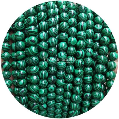 Malachite Beads Phản ứng Malachite Stone Beads Tròn Loose Stone Beads Cho đồ trang sức DIY