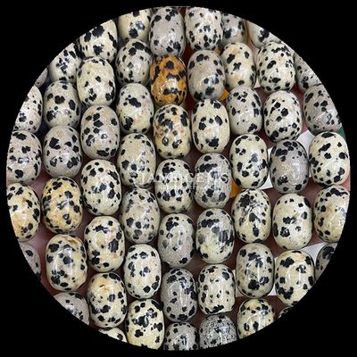 Ngọc quý Bead Dalmatian Jasper Natural Crystal Gemstone Barrel Shape Loose Bead Strands để làm đồ trang sức