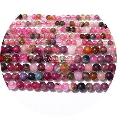 Semi-đá quý Citrine Tourmaline chữa bệnh lỏng vòng hạt dây cho sinh nhật làm quà