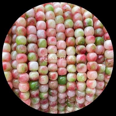 Ngọc quý Bead Rose Quartz Ice Green Jade Natural Crystal Gemstone Apple Shape Loose Bead Strands để làm đồ trang sức