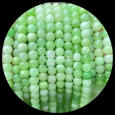 Ngọc quý Bead Rose Quartz Ice Green Jade Natural Crystal Gemstone Apple Shape Loose Bead Strands để làm đồ trang sức