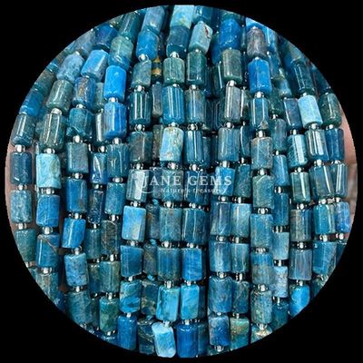 Ngọc quý hạt tinh thể tự nhiên Apatite Rhodonite đá quý mặt bằng hình trụ hình dạng lỏng lẻo hạt dây cho việc làm đồ trang sức