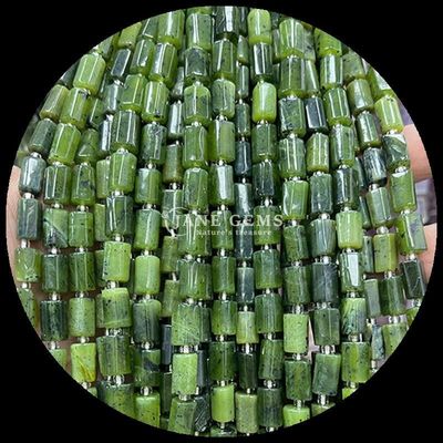 Ngọc quý Bead Natural Crystal Aquamarine Prehnite Ngọc quý Phong cách hình trụ Loose Bead Strands cho làm đồ trang sức