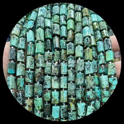 Ngọc quý hạt tinh thể tự nhiên Apatite Rhodonite đá quý mặt bằng hình trụ hình dạng lỏng lẻo hạt dây cho việc làm đồ trang sức