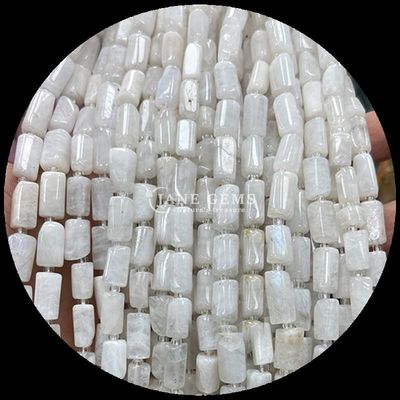 Ngọc quý hạt tinh thể tự nhiên Apatite Rhodonite đá quý mặt bằng hình trụ hình dạng lỏng lẻo hạt dây cho việc làm đồ trang sức