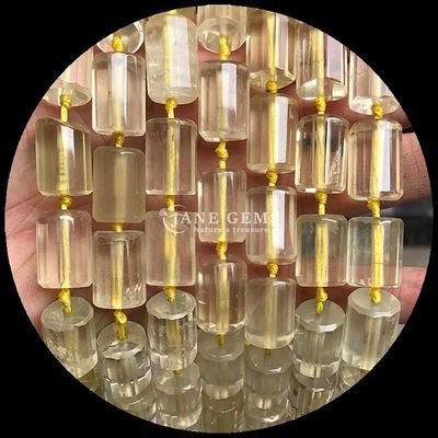 Ngọc quý hạt tinh thể tự nhiên Apatite Rhodonite đá quý mặt bằng hình trụ hình dạng lỏng lẻo hạt dây cho việc làm đồ trang sức