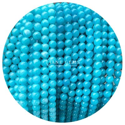 Mixed Round Jades Chalcedony Stone Beads Healing Crystal Natural Stone Loose Beads Làm đồ trang sức DIY