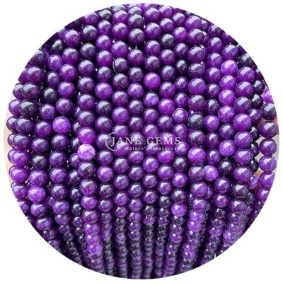 Round Jades Màu đá Chalcedony hạt chữa bệnh tinh thể đá tự nhiên lỏng lỏng hạt cho làm đồ trang sức DIY