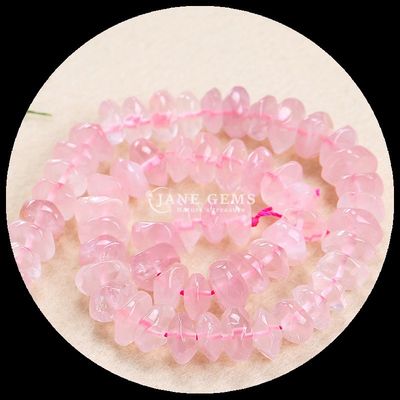 Ngọc quý hạt tinh thể tự nhiên Citrine Rose Quartz đá quý hình dạng không đều lăn lỏng hạt dây để làm đồ trang sức
