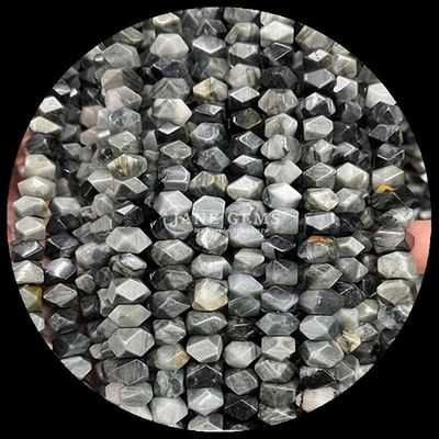 Ngọc quý hạt tinh thể tự nhiên Amazonite Eagle Eye đá quý hình dạng không đều lăn lỏng hạt để làm đồ trang sức