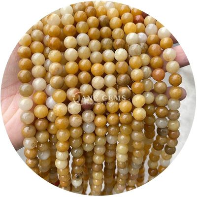 Natural Loose Stone Beads Strand Gemstone Pink Aventurine Round Mượt mà Để làm đồ trang sức DIY