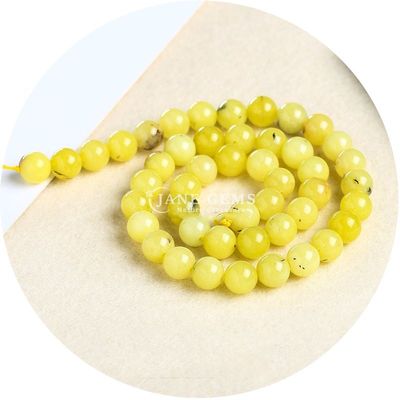 Xinjiang Chalcedony Bead Strands hình tròn đá cho đồ trang sức màu Amazonite