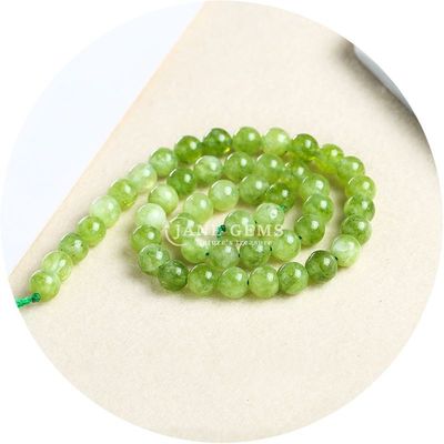 Xinjiang Chalcedony Bead Strands hình tròn đá cho đồ trang sức màu Amazonite