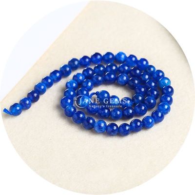 Xinjiang Chalcedony Bead Strands hình tròn đá cho đồ trang sức màu Amazonite