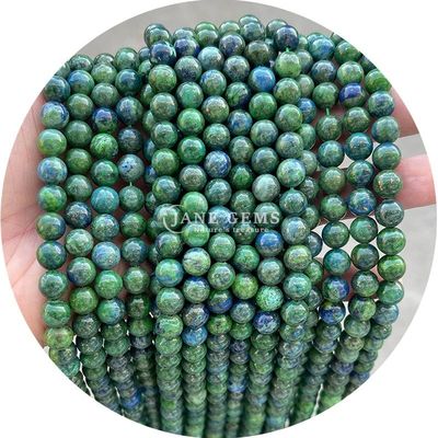 Đá quý thiên nhiên Đá đá biển Jasper Dragon Blood Loose Strand Beads Cho làm đồ trang sức