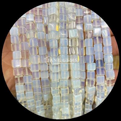 Hình hình hình khối hình vuông Opalite Tiger's Eye Loose Bead Strands cho năng lượng chữa bệnh