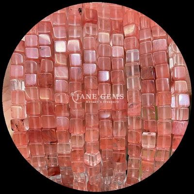 Hình hình hình khối hình vuông Opalite Tiger's Eye Loose Bead Strands cho năng lượng chữa bệnh