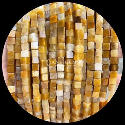 Hình cube hình vuông Howlite Lapis Lazuli Dây hạt lỏng cho việc làm đồ trang sức DIY