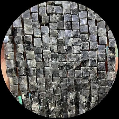 Hình cube hình vuông Howlite Lapis Lazuli Dây hạt lỏng cho việc làm đồ trang sức DIY