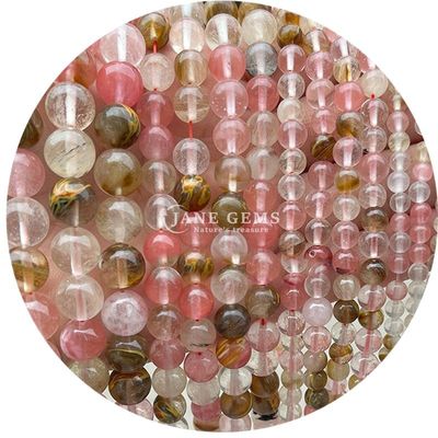 Đá ngọc bích đen tự nhiên Rhodochrosite hạt kim loại cho đồ trang sức Làm vòng tay DIY