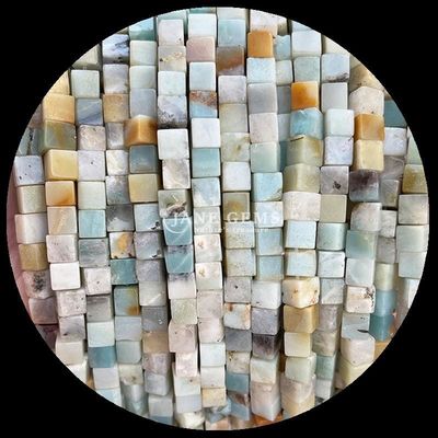 Natural Southern Jade Amazonite hình vuông đá quý hạt đinh cho đồ trang sức DIY và năng lượng chữa bệnh
