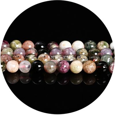Phối hợp năng lượng tự nhiên chữa bệnh tinh thể đá quý hạt Tourmaline Magnesite cho làm đồ trang sức tinh thể