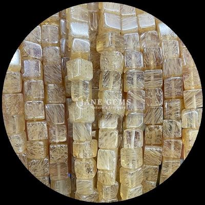 hình khối hình vuông đá quý tự nhiên hạt chanh ngọc bạch tuộc Rhodonite lỏng hạt dây cho chữa bệnh và trang sức DIY Ma