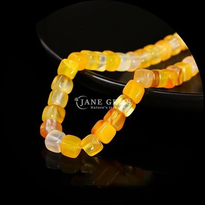 hình khối hình vuông đá quý tự nhiên hạt màu xanh lá cây sọc Agate lỏng hạt sợi cho chữa bệnh và trang sức DIY Ma