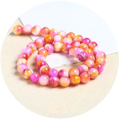 Rainbow Persian Jade Loose Beads Round Shape Beads Diy đồ trang sức phụ kiện tặng quà