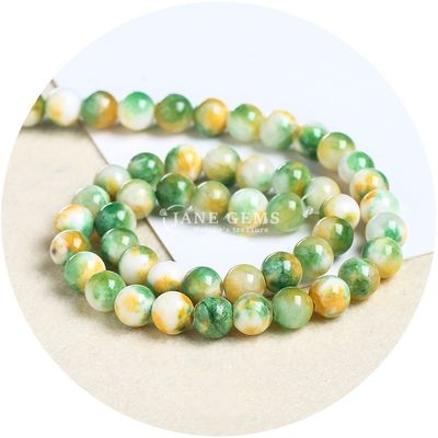 Rainbow Persian Jade Loose Beads Round Shape Beads Diy đồ trang sức phụ kiện tặng quà